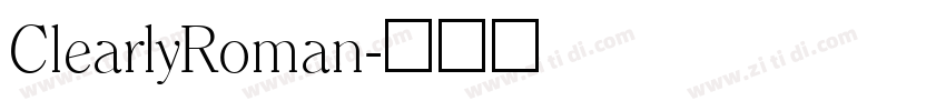 ClearlyRoman字体转换