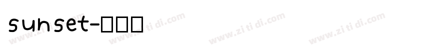 sunset字体转换