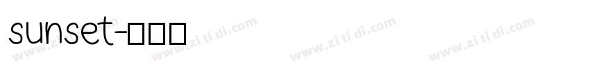 sunset字体转换