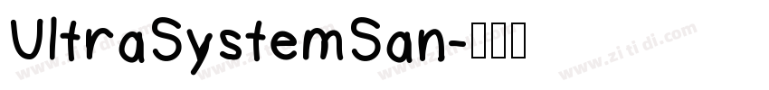 UltraSystemSan字体转换