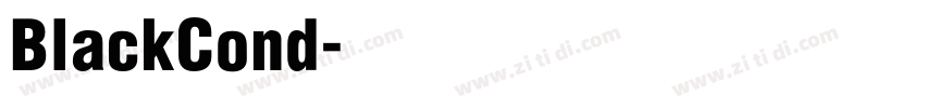 BlackCond字体转换 BlackCond字体转换