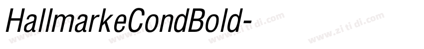 HallmarkeCondBold字体转换