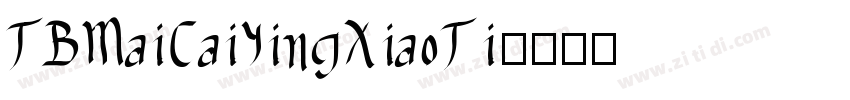 TBMaiCaiYingXiaoTi字体转换