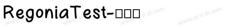 RegoniaTest字体转换
