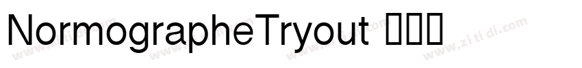 NormographeTryout字体转换