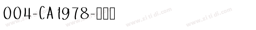 004-CA1978字体转换