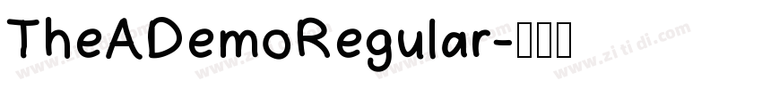 TheADemoRegular字体转换