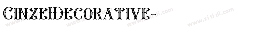 CinzeIDecorative字体转换