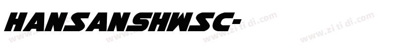 HanSansHWSC字体转换