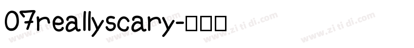 07reallyscary字体转换