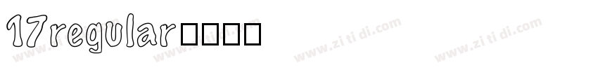 17regular字体转换