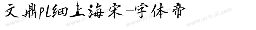 文鼎pl细上海宋字体转换