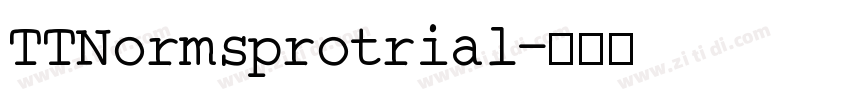 TTNormsprotrial字体转换