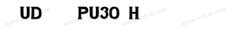 文鼎UD晶熙黑體PU30_H字体转换