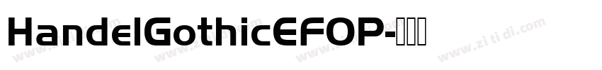 HandelGothicEFOP字体转换