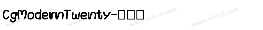 CgModernTwenty字体转换