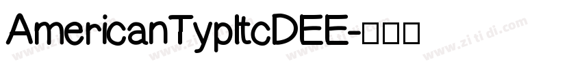 AmericanTypItcDEE字体转换