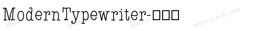 ModernTypewriter字体转换
