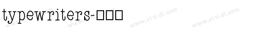 typewriters字体转换