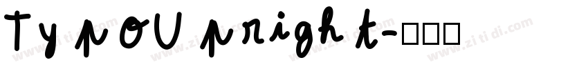 TypoUpright字体转换