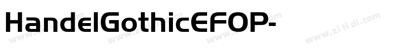 HandelGothicEFOP字体转换