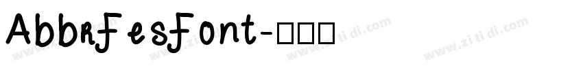 AbbrFesFont字体转换