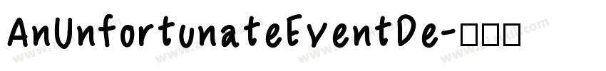 AnUnfortunateEventDe字体转换