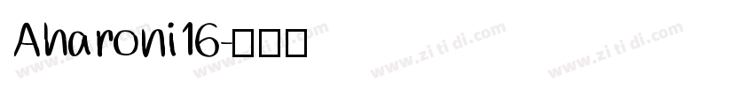 Aharoni16字体转换