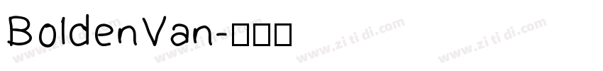 BoldenVan字体转换