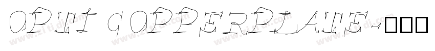OPTICOPPERPLATE字体转换