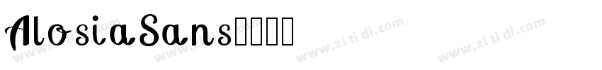 AlosiaSans字体转换