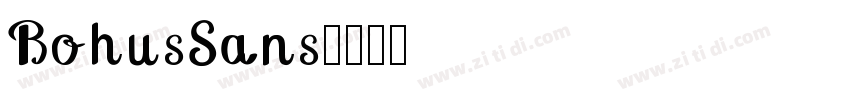 BohusSans字体转换