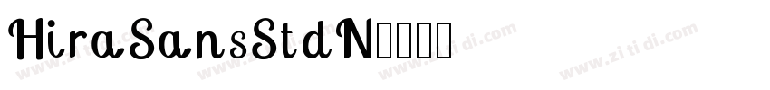 HiraSansStdN字体转换