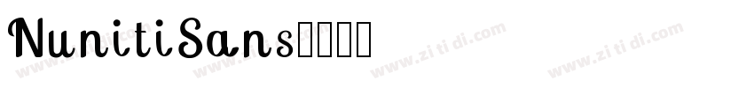 NunitiSans字体转换
