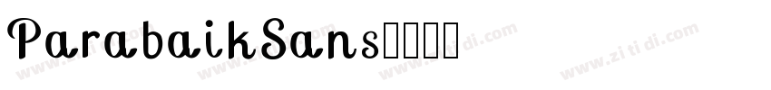 ParabaikSans字体转换