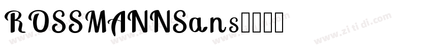 ROSSMANNSans字体转换