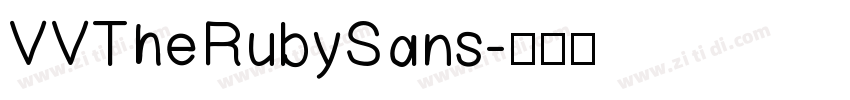 VVTheRubySans字体转换