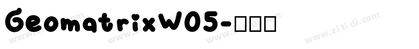 GeomatrixW05字体转换