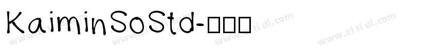 KaiminSoStd字体转换