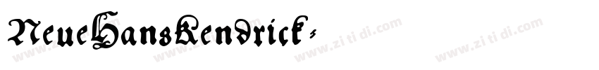 NeueHansKendrick字体转换