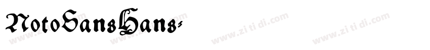 NotoSansHans字体转换