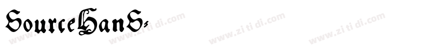 SourceHanS字体转换
