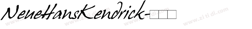NeueHansKendrick字体转换
