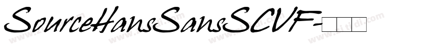 SourceHansSansSCVF字体转换