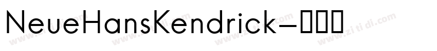 NeueHansKendrick字体转换