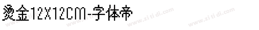烫金12X12CM字体转换