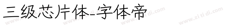 三级芯片体字体转换