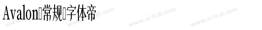 Avalon-常规字体转换