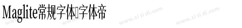 Maglite常规字体字体转换