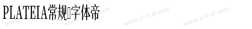 PLATEIA常规字体转换